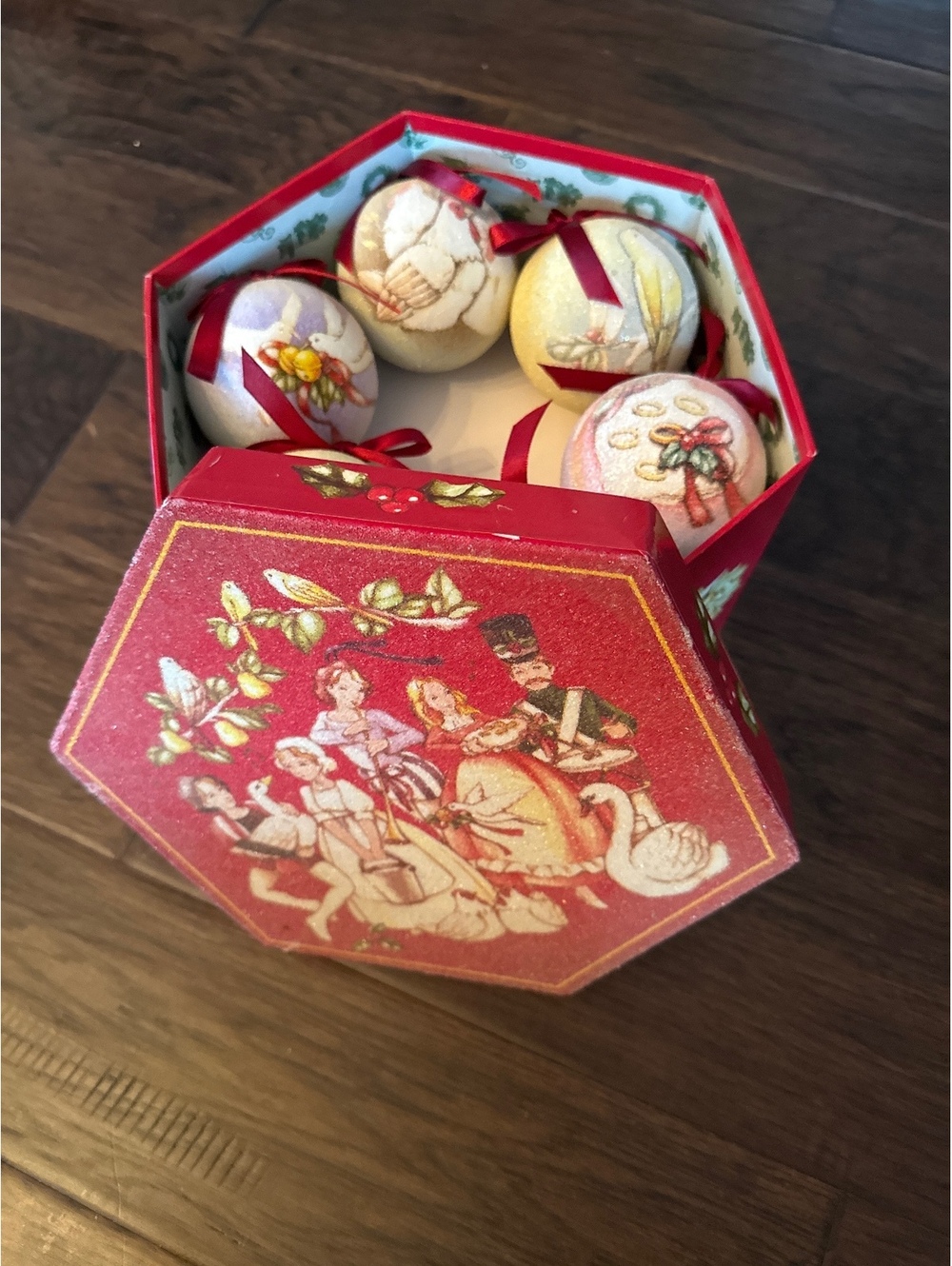 Vintage 12 Days of Christmas Sugared Ornaments